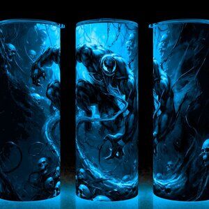 Glow in the Dark Venom Super Villain Comic Book Style Cup Mug Tumbler 20oz